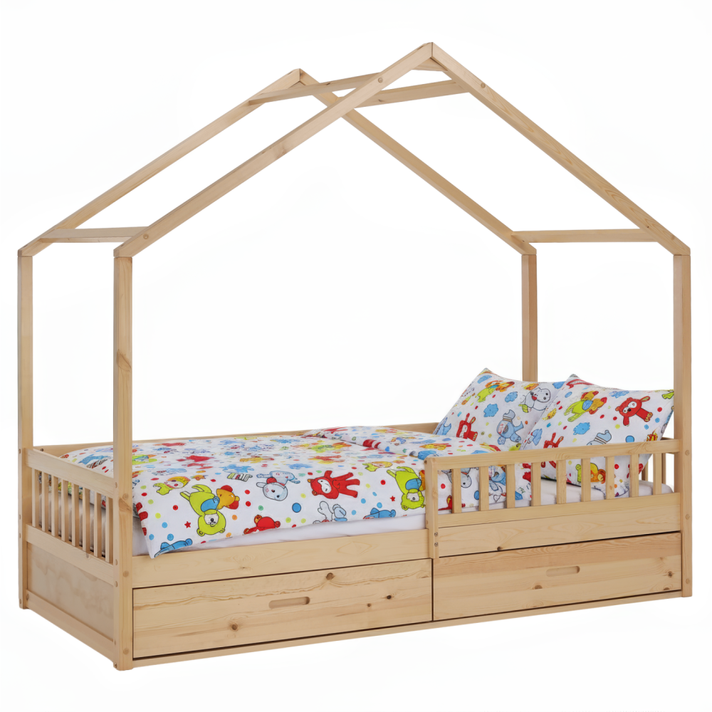 Montessori postel, 90x200, přírodní, masiv, BIANKA