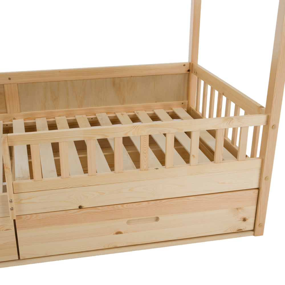 Montessori postel, 90x200, přírodní, masiv, BIANKA