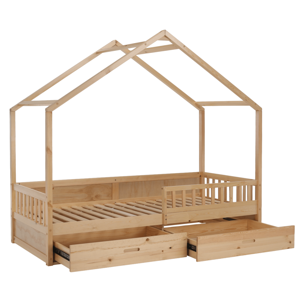 Montessori postel, 90x200, přírodní, masiv, BIANKA