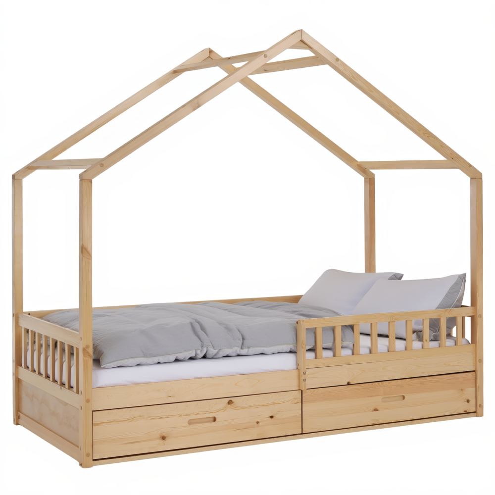 Montessori postel, 90x200, přírodní, masiv, BIANKA