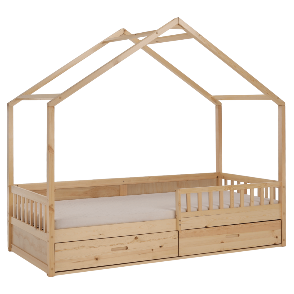 Montessori postel, 90x200, přírodní, masiv, BIANKA