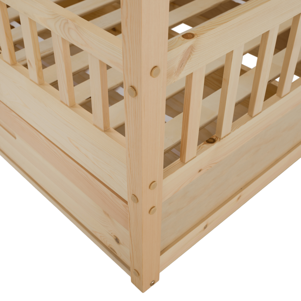 Montessori postel, 90x200, přírodní, masiv, BIANKA