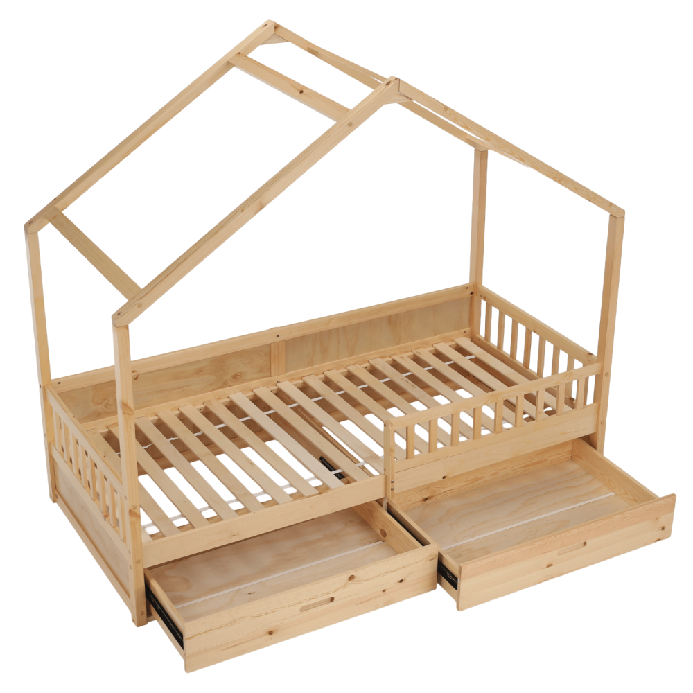 Montessori postel, 90x200, přírodní, masiv, BIANKA