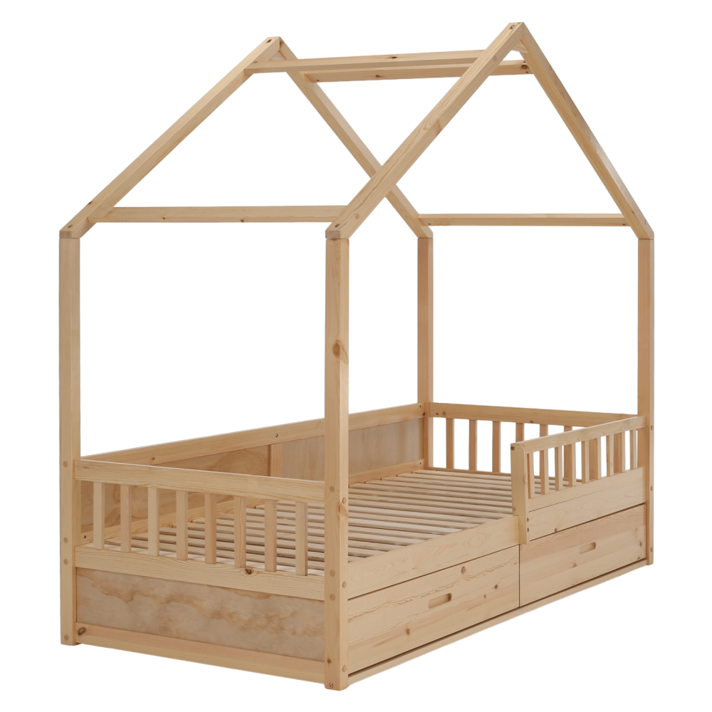 Montessori postel, 90x200, přírodní, masiv, BIANKA