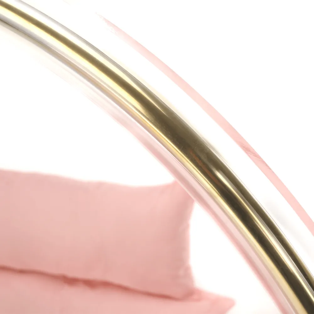 Závěsné křeslo, transparentní/zlatá/růžová, BUBBLE NEW TYP 1
