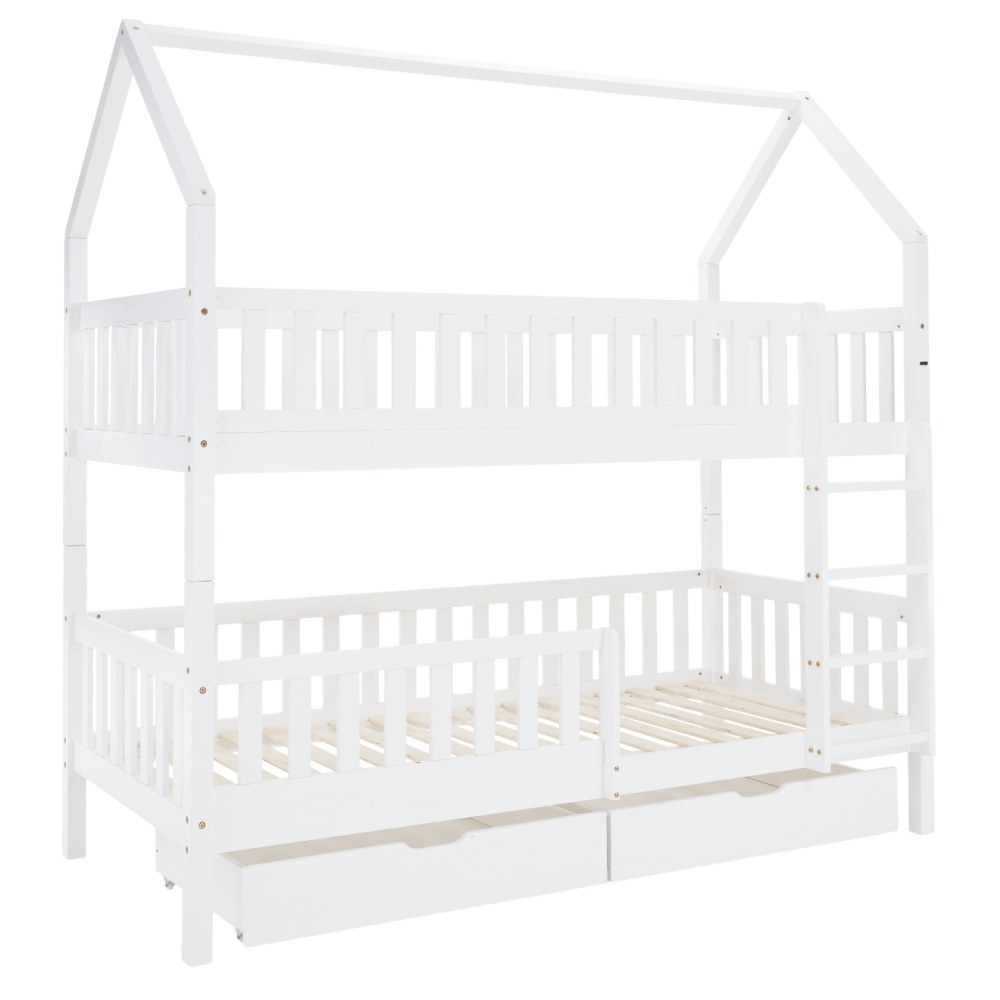 Montessori patrová postel, bílá, VENITA TYP 2