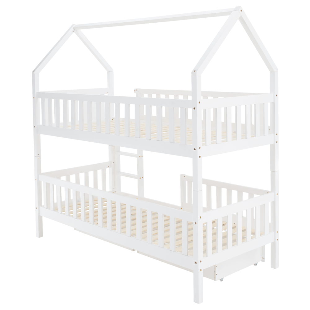 Montessori patrová postel, bílá, VENITA TYP 2