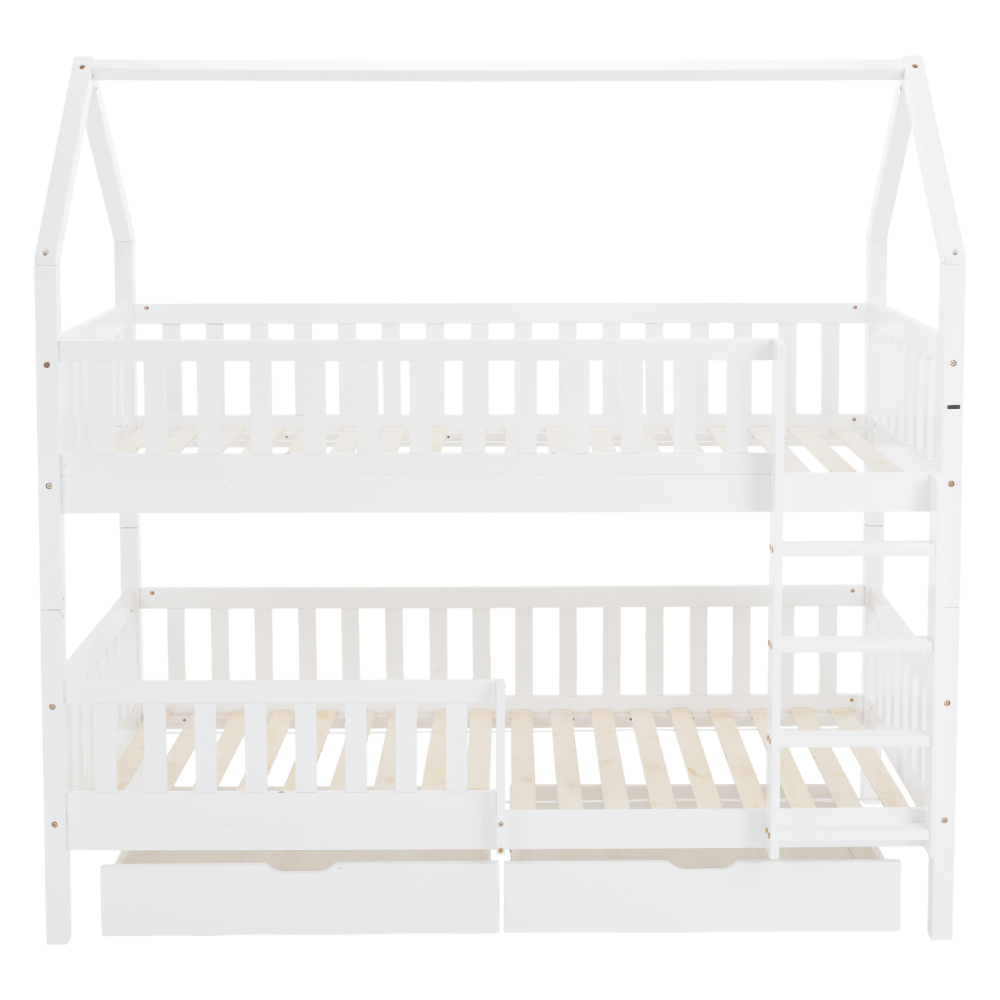 Montessori patrová postel, bílá, VENITA TYP 2