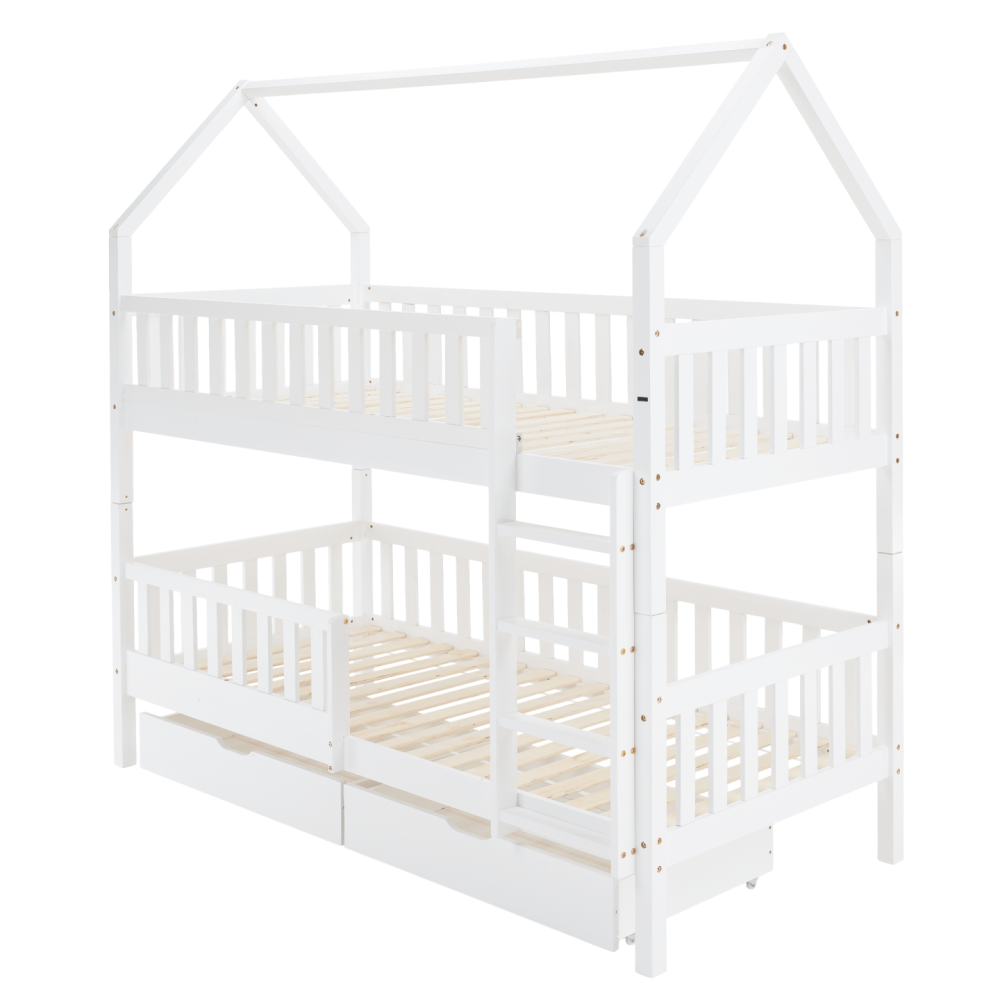 Montessori patrová postel, bílá, VENITA TYP 2