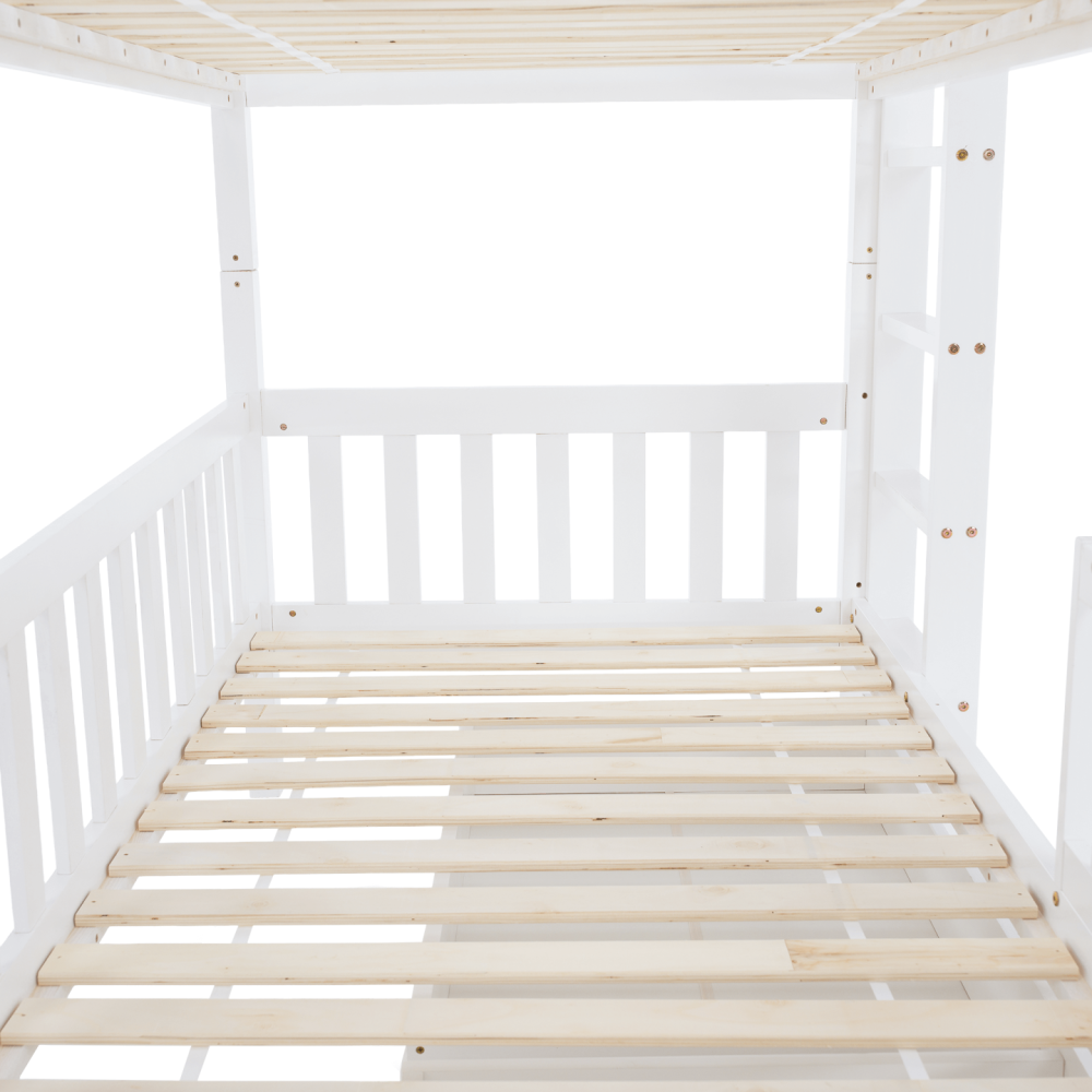 Montessori patrová postel, bílá, VENITA TYP 2