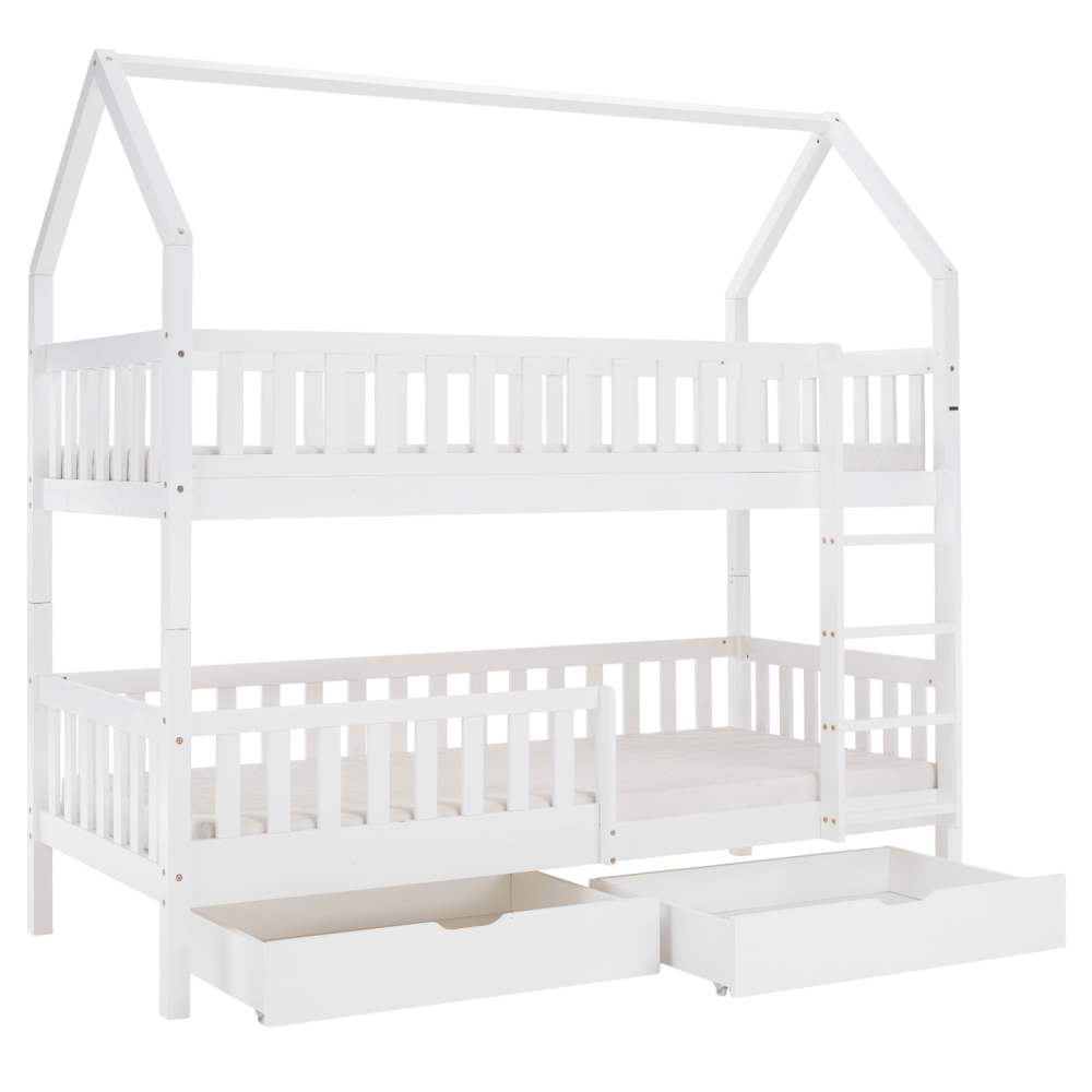 Montessori patrová postel, bílá, VENITA TYP 2