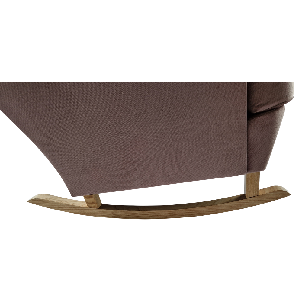 Houpací křeslo ušák, růžová/buk, TEJA