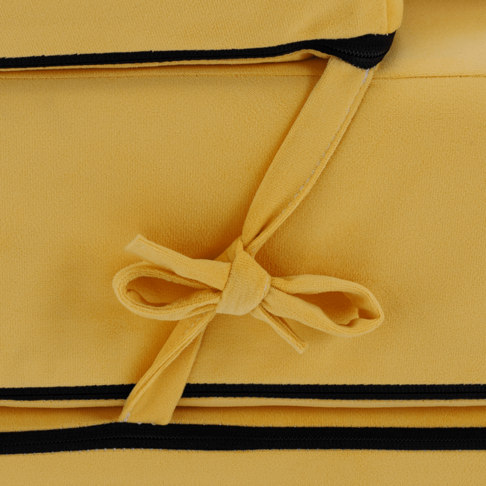 Skládací matrace/křeslo, 2v1, žlutá, PELOS