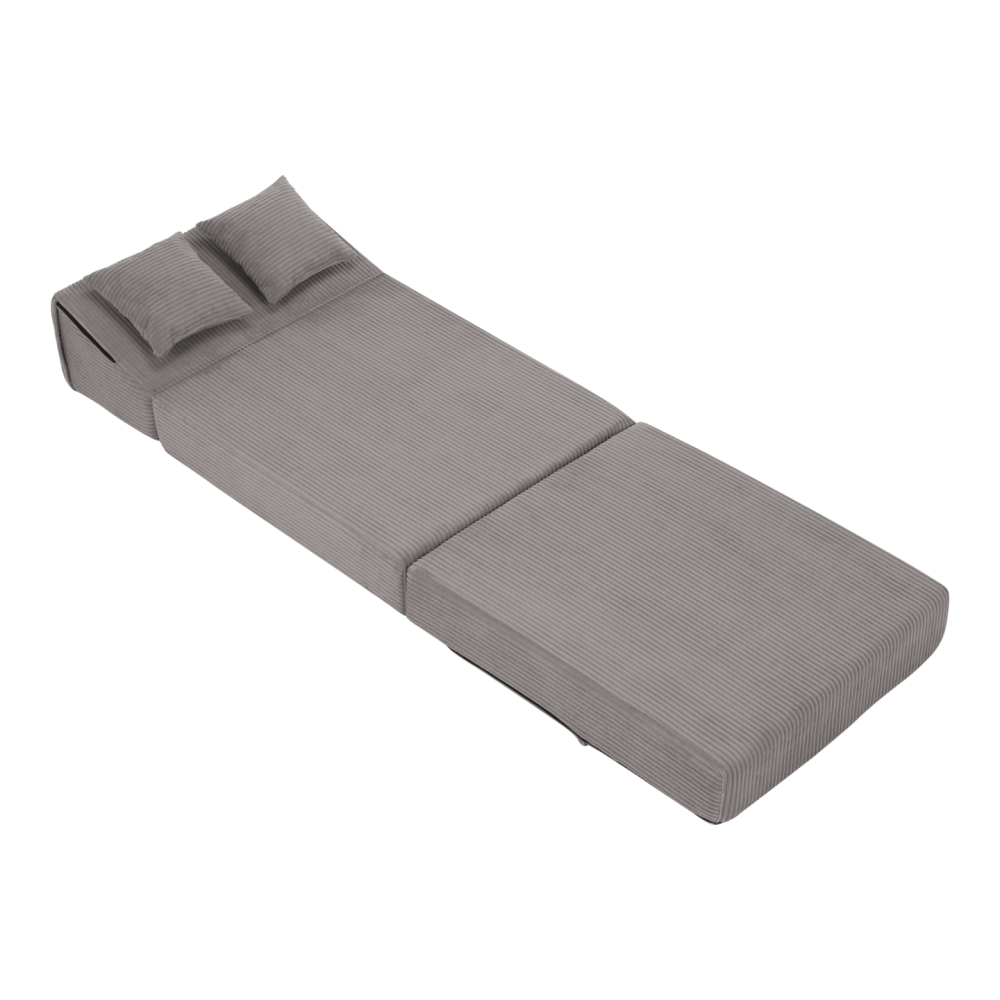 Skládací matrace/křeslo, 2v1, šedá, PELOS