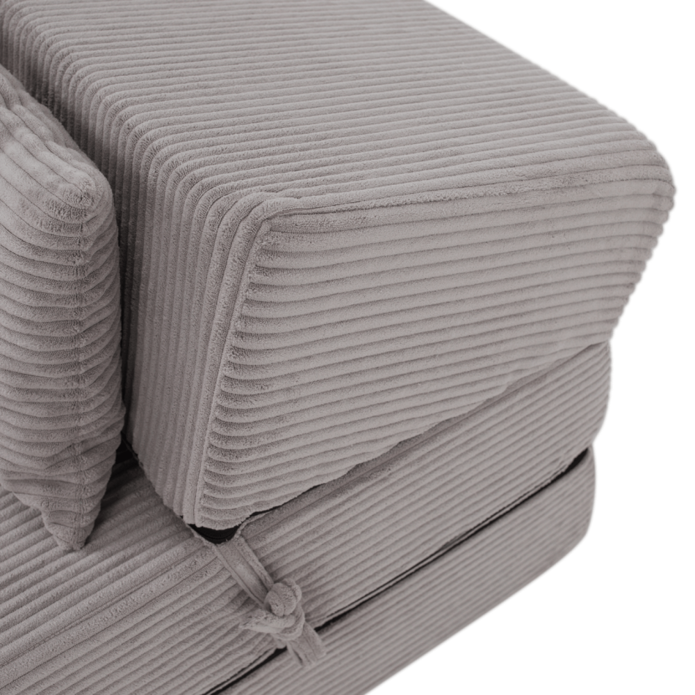 Skládací matrace/křeslo, 2v1, šedá, PELOS