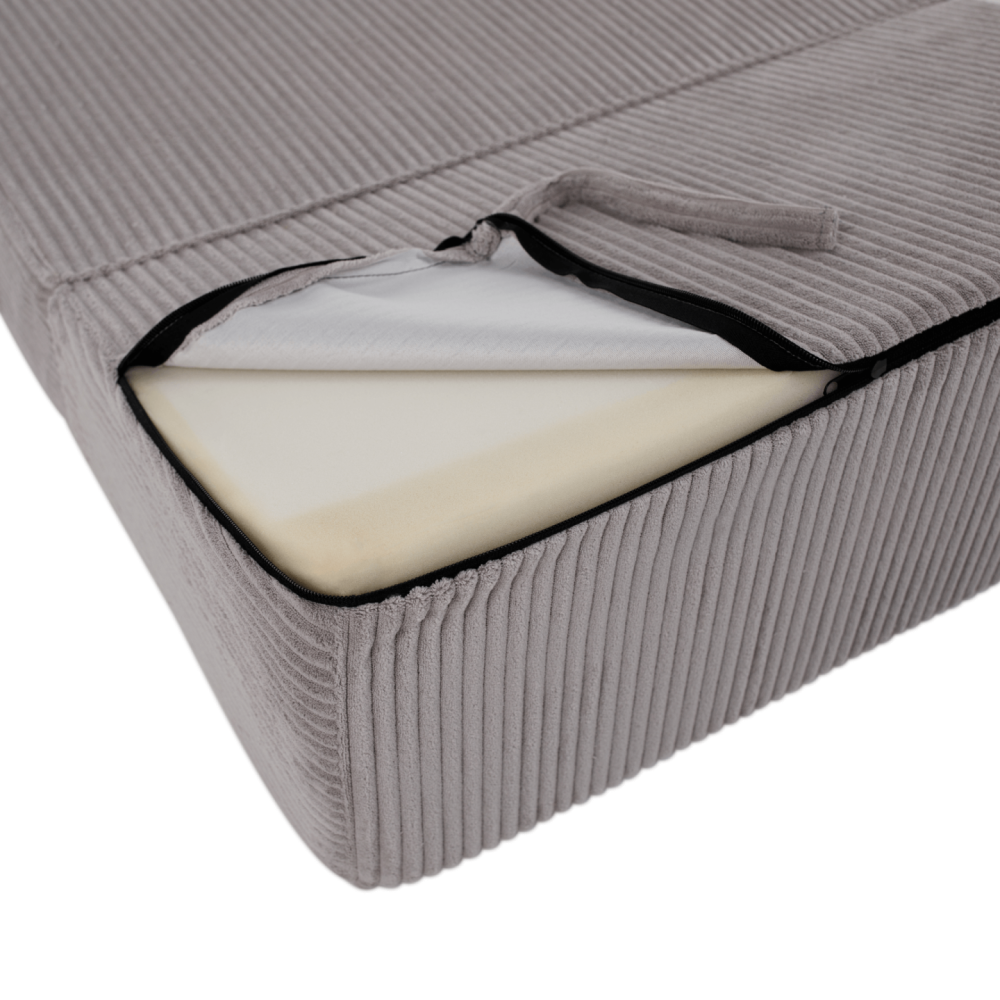 Skládací matrace/křeslo, 2v1, šedá, PELOS