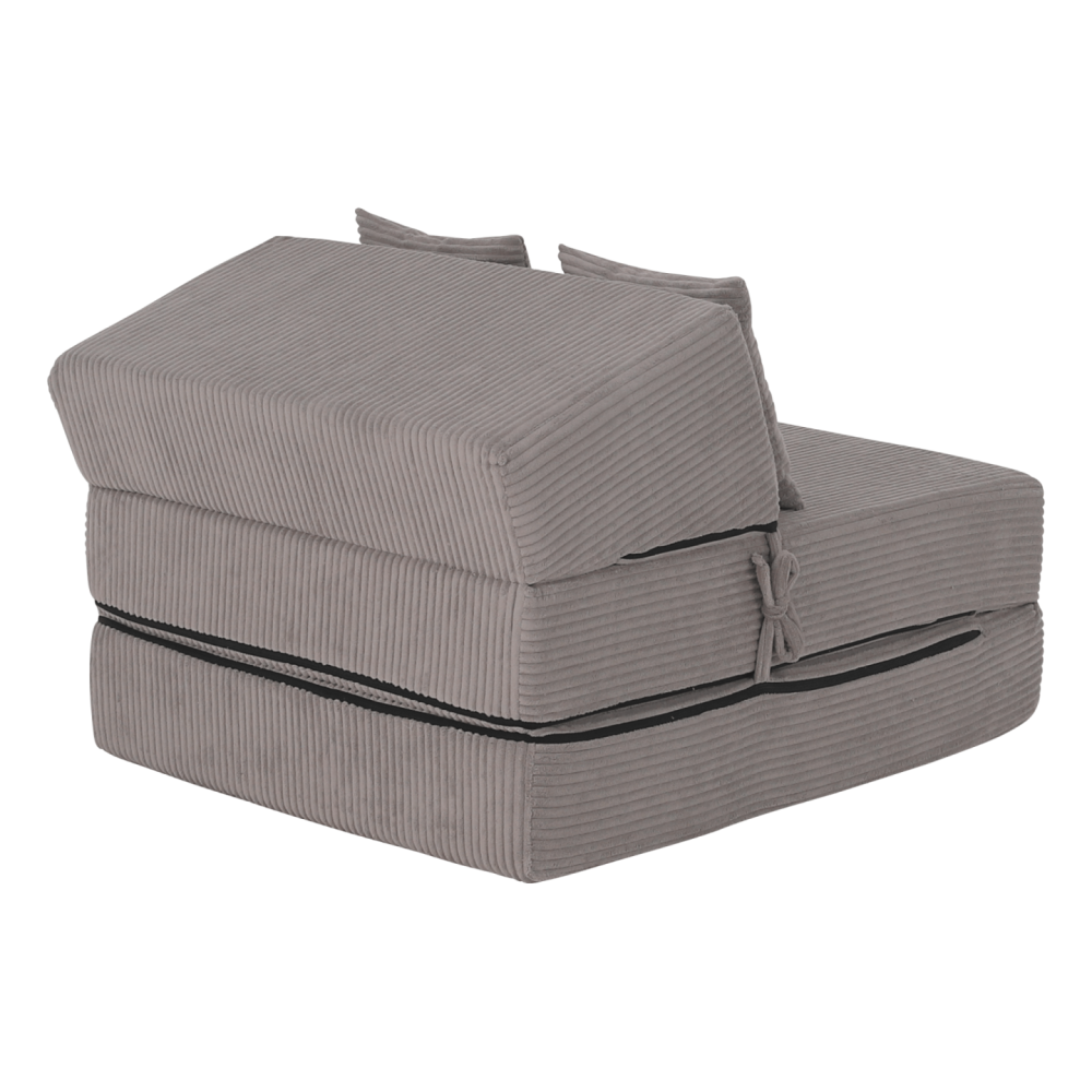 Skládací matrace/křeslo, 2v1, šedá, PELOS