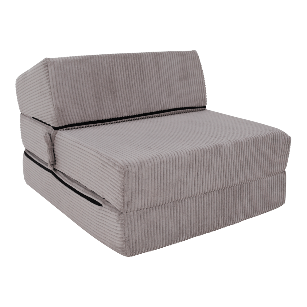 Skládací matrace/křeslo, 2v1, šedá, PELOS