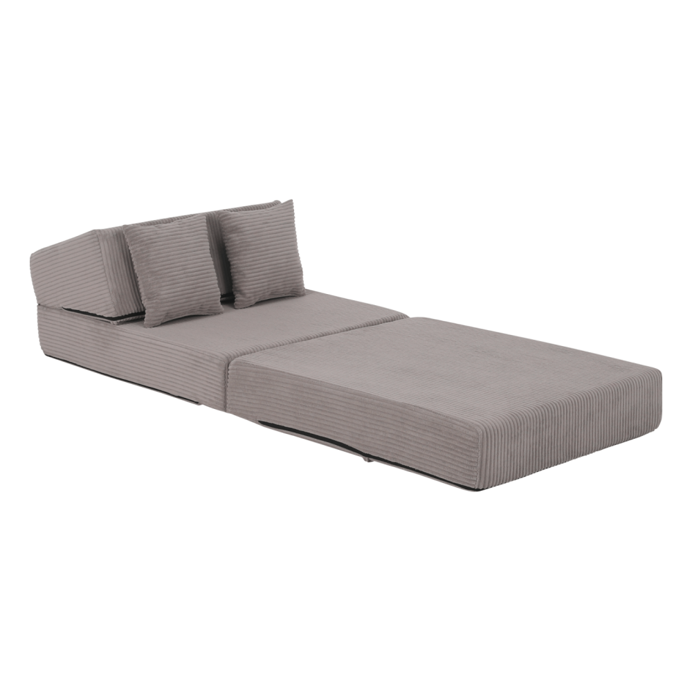 Skládací matrace/křeslo, 2v1, šedá, PELOS