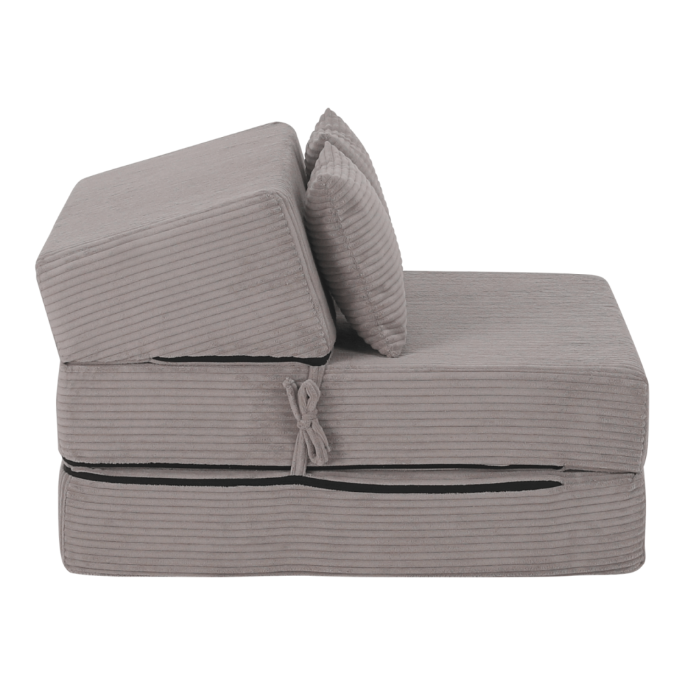 Skládací matrace/křeslo, 2v1, šedá, PELOS