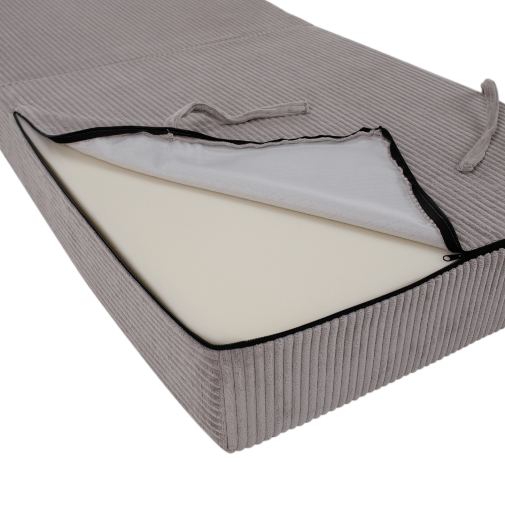 Skládací matrace/křeslo, 2v1, šedá, PELOS