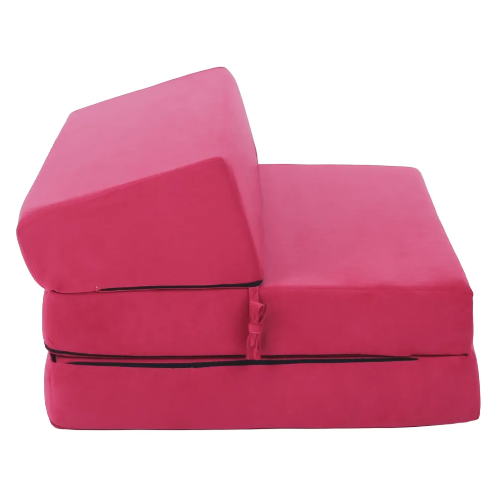 Skládací matrace/křeslo, 2v1, růžová magenta, VEDIS