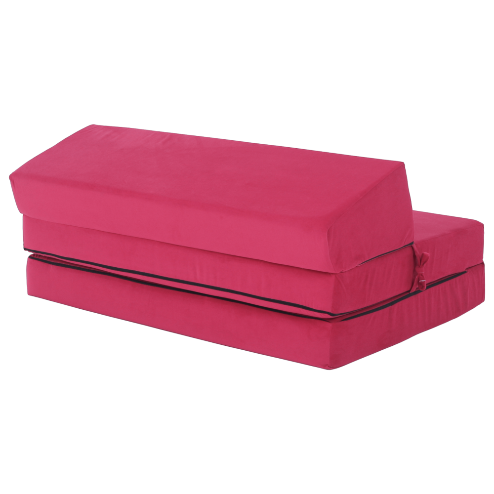 Skládací matrace/křeslo, 2v1, růžová magenta, VEDIS