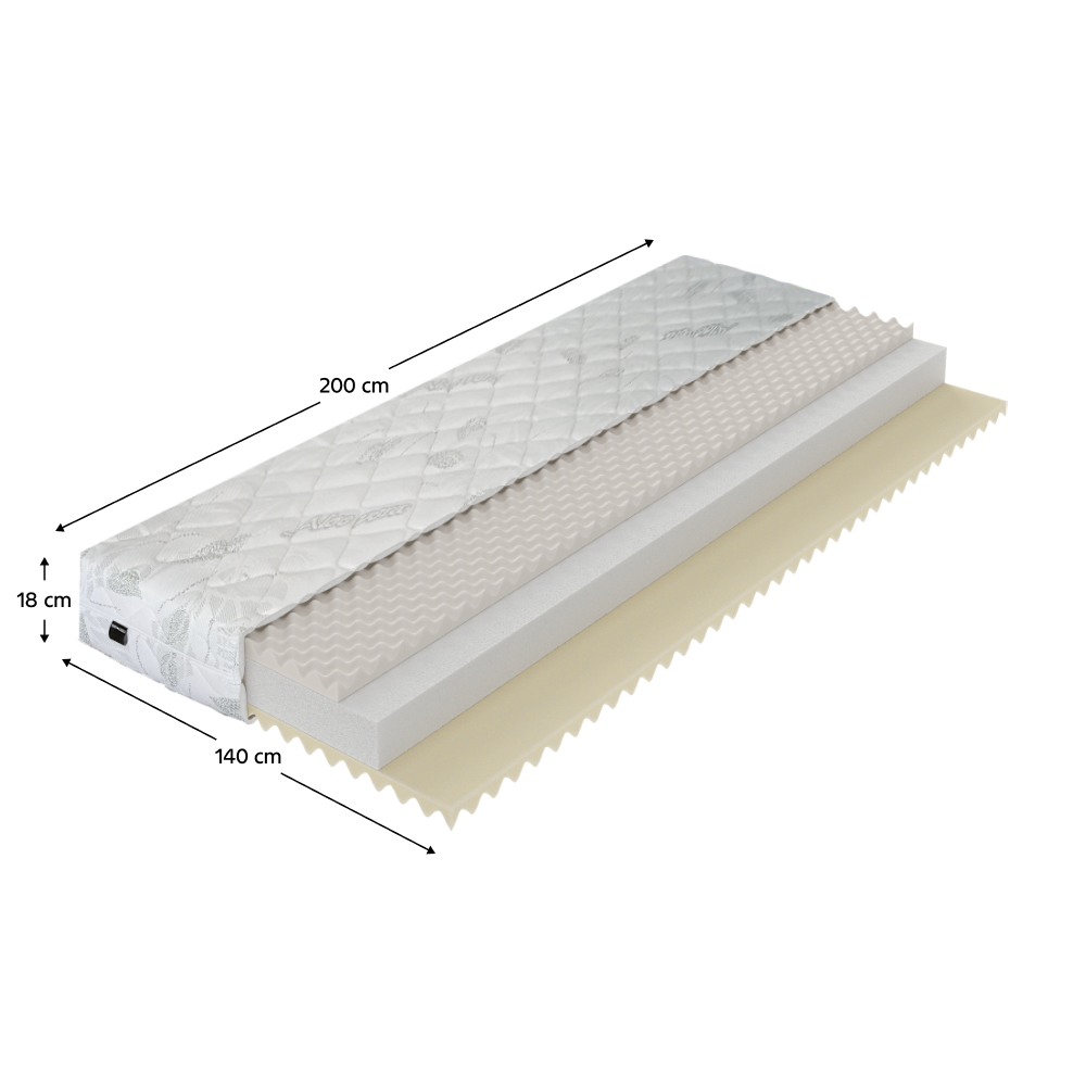 Matrace, pěnový, 140x200, LEJSA