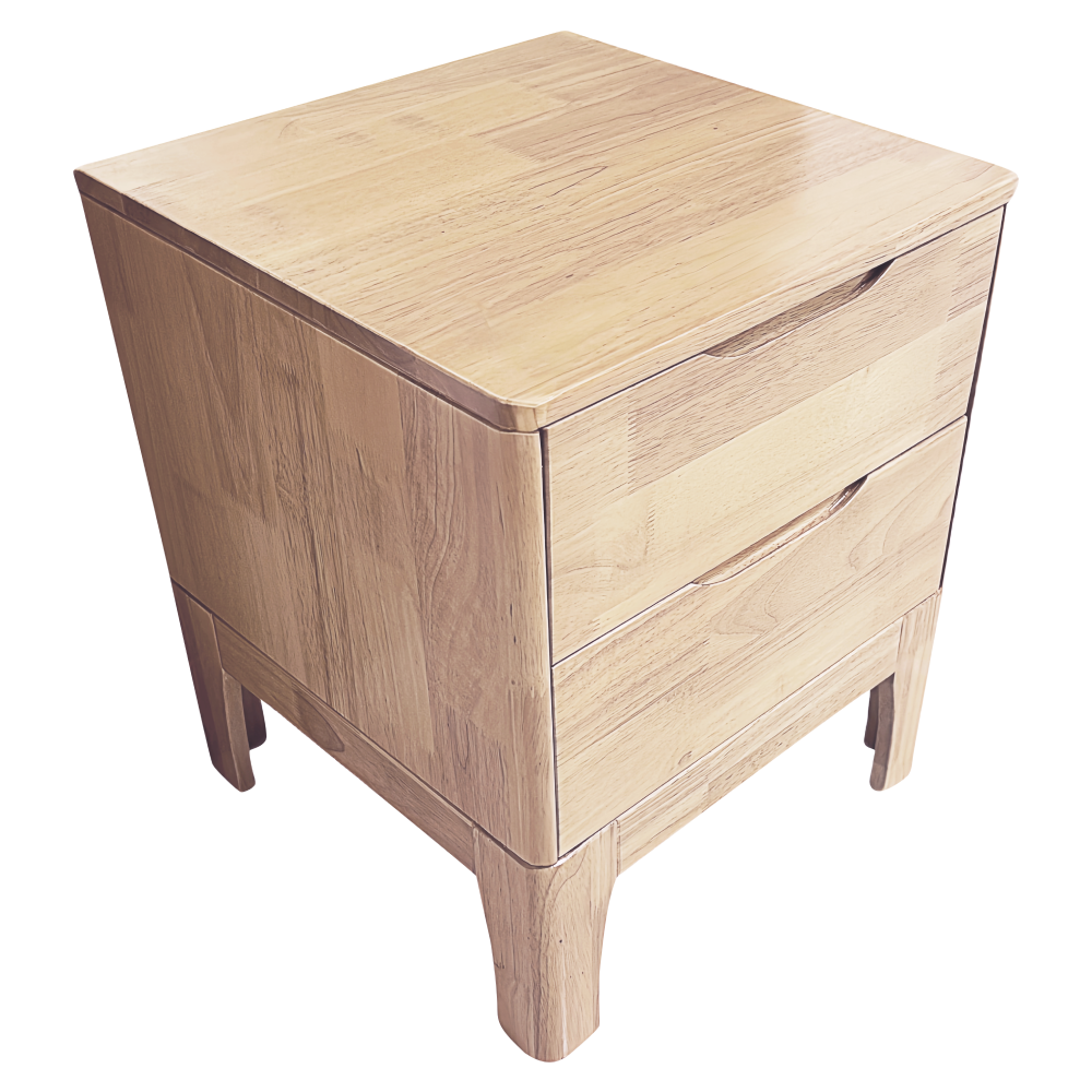 Noční stolek, masivní dřevo, přírodní, FERB