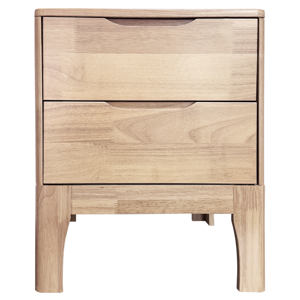 Noční stolek, masivní dřevo, přírodní, FERB