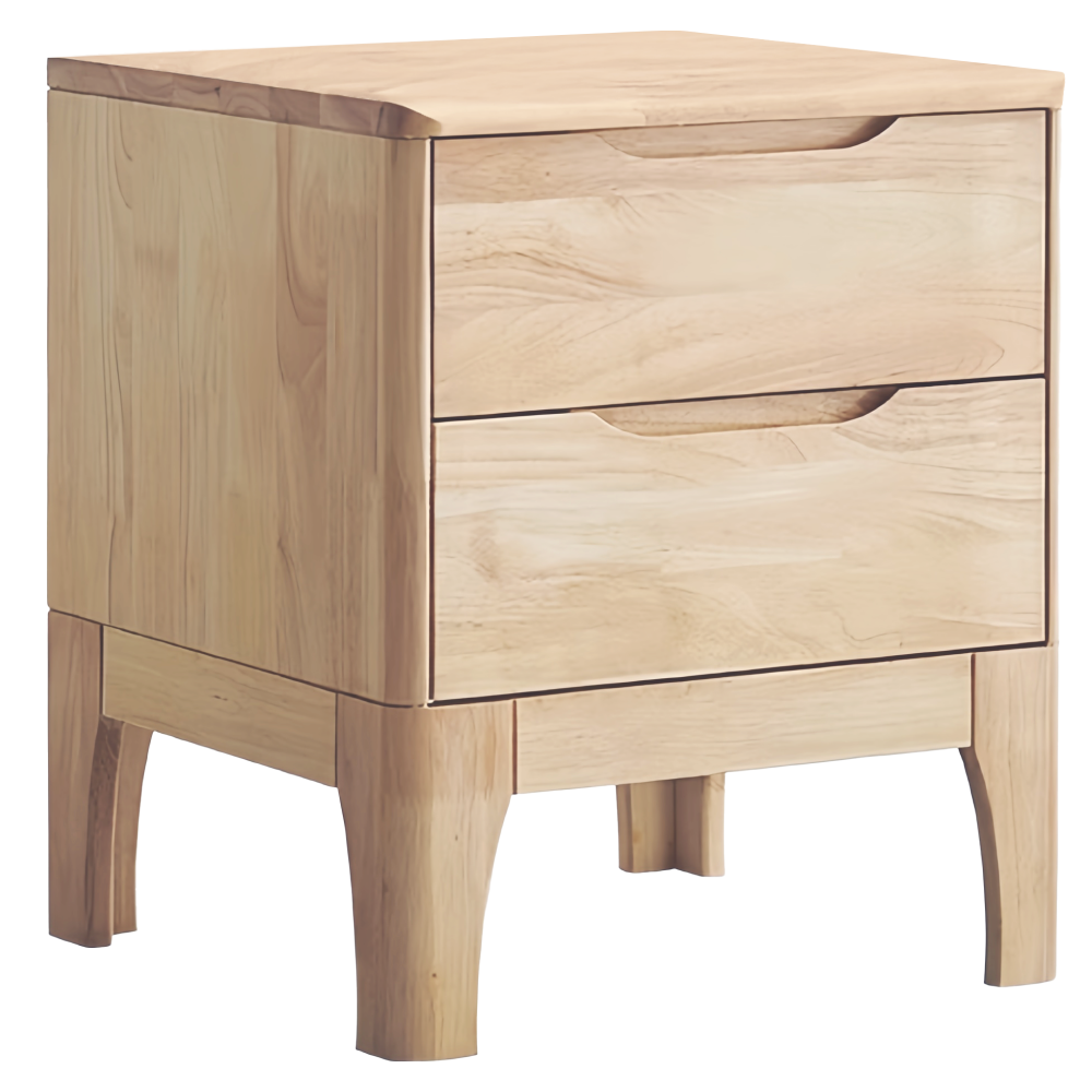 Noční stolek, masivní dřevo, přírodní, FERB