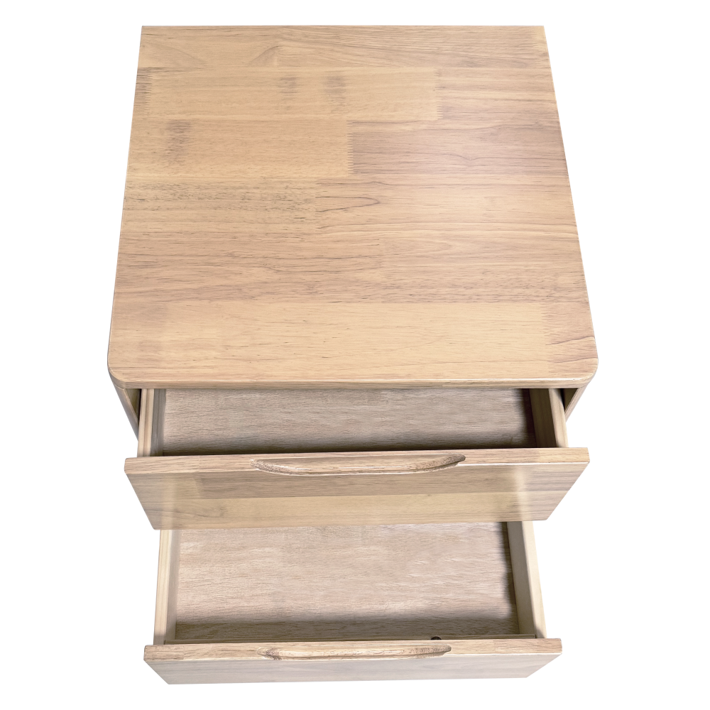 Noční stolek, masivní dřevo, přírodní, FERB