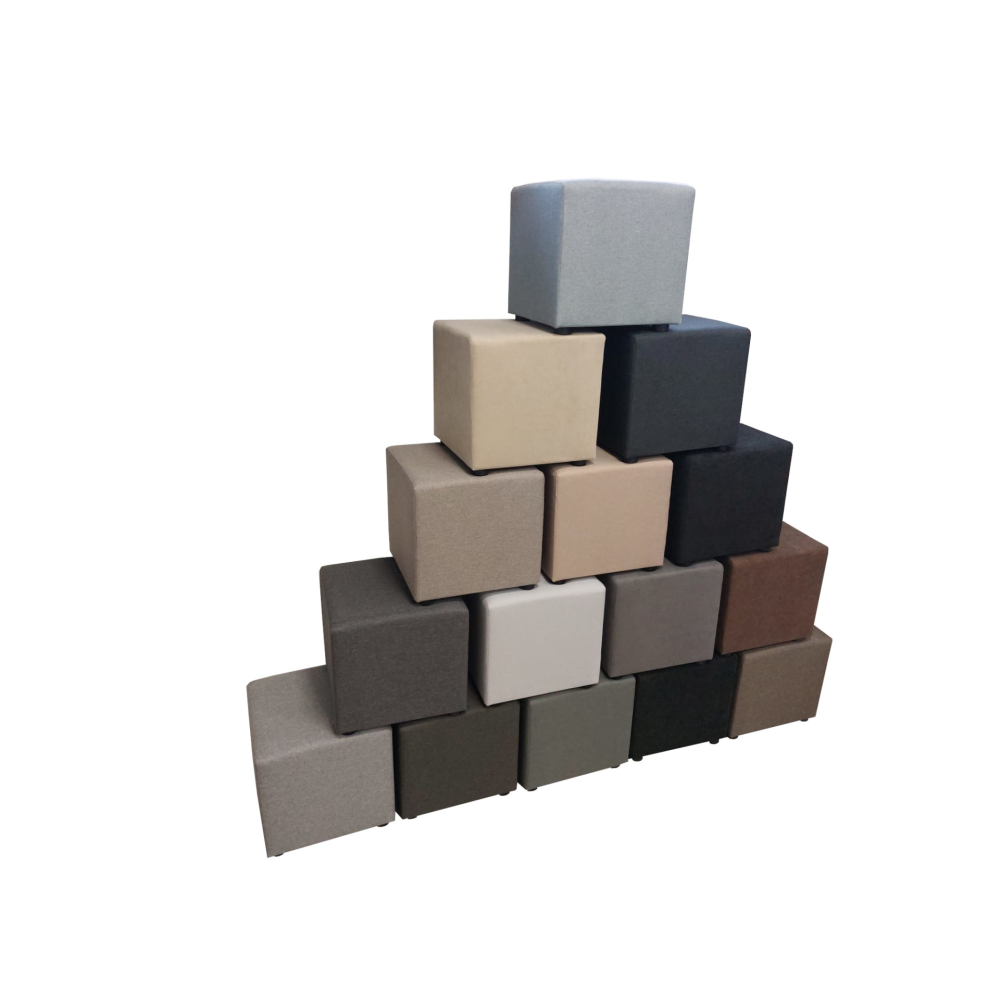 Taburet, látka Twist, šedobéžová Taupe, REGOR