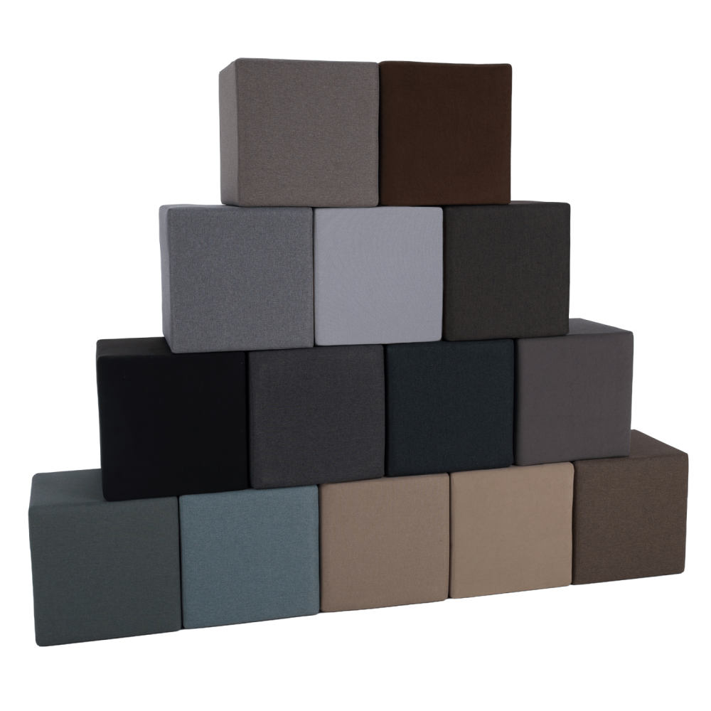 Taburet, látka Twist, šedobéžová Taupe, REGOR