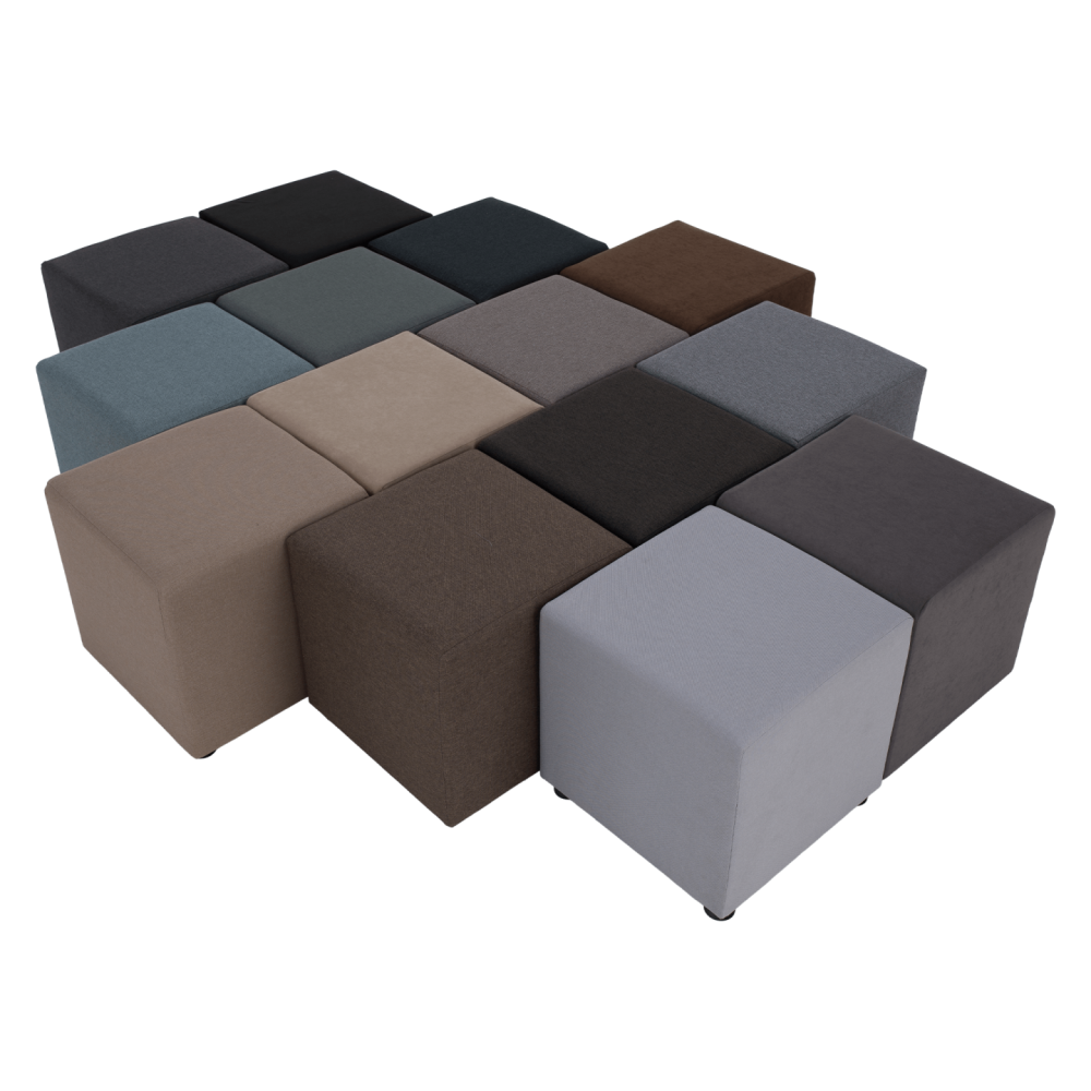 Taburet, látka Twist, tmavě šedá, REGOR