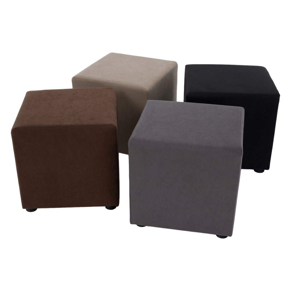 Taburet, látka Alova, černá, REGOR