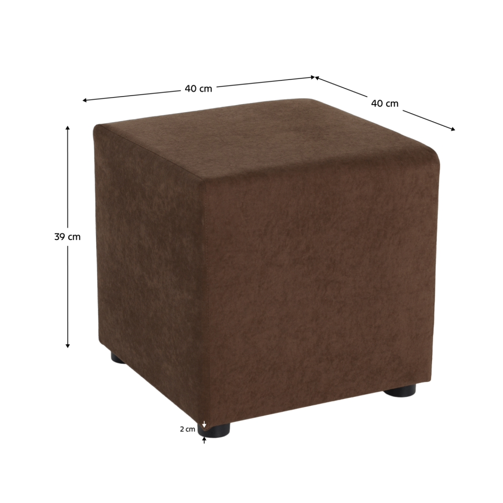 Taburet, látka Alova, hnědá, REGOR