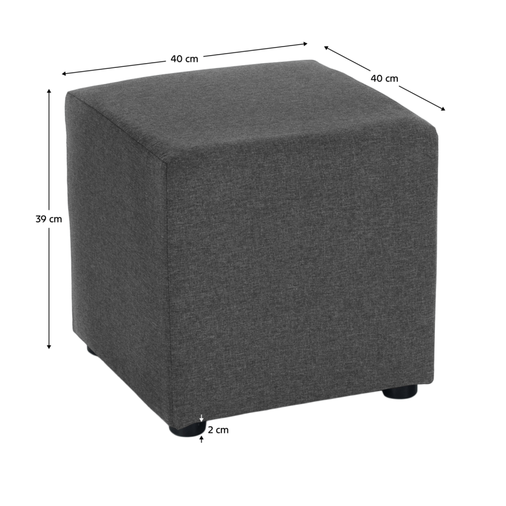 Taburet, látka Savana, šedá, REGOR