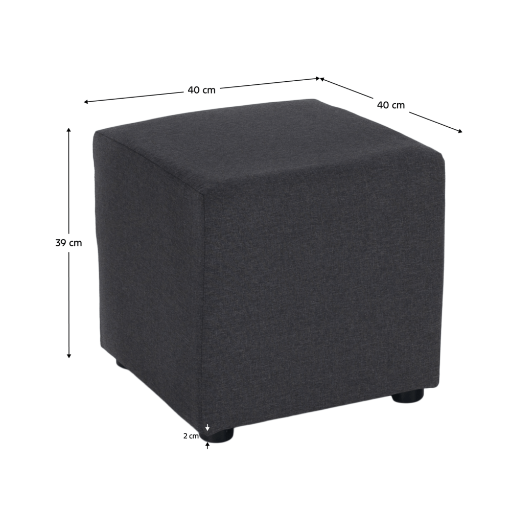 Taburet, látka Savana, šedá, REGOR