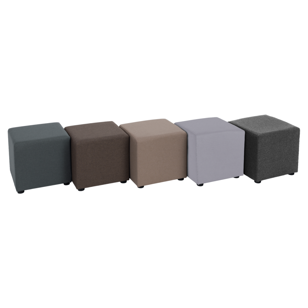 Taburet, látka Savana, světle šedá, REGOR