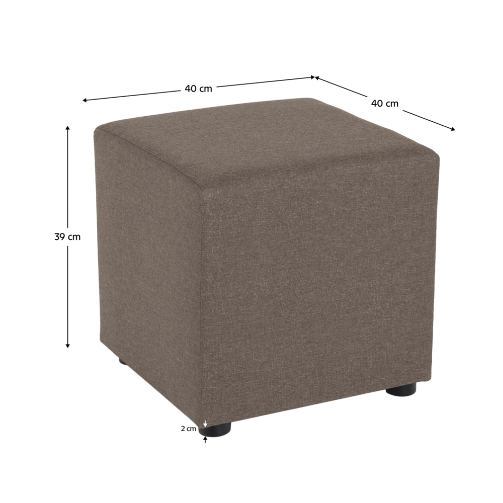 Taburet, látka Savana, hnědá, REGOR