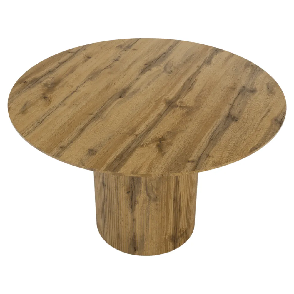 Jídelní stůl, dub, průměr 120 cm, MAHIR TYP 2