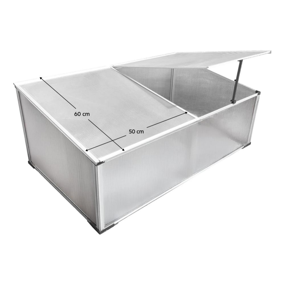 Zahradní skleník/pařeniště, polykarbonát, 100x60x30 cm, LENSAR