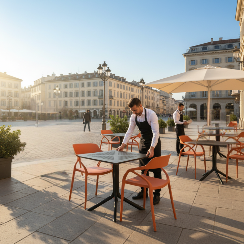 Zahradní stůl, černá, DENTON NEW