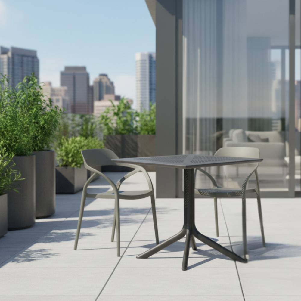 Zahradní stůl, černá, DENTON NEW