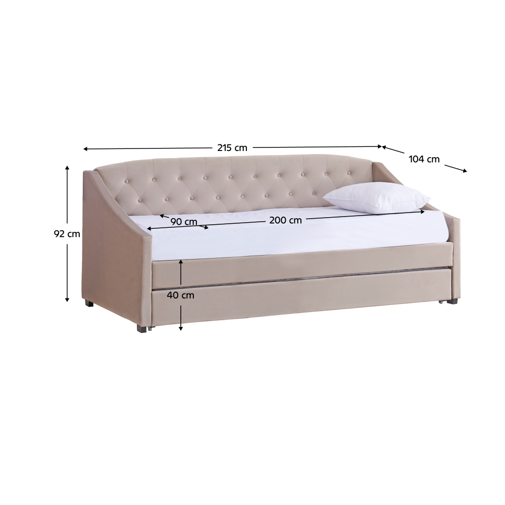 Rozkládací postel,  hnědošedá Taupe, ALODA