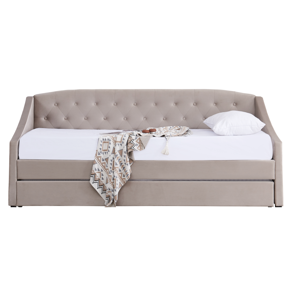 Rozkládací postel,  hnědošedá Taupe, ALODA