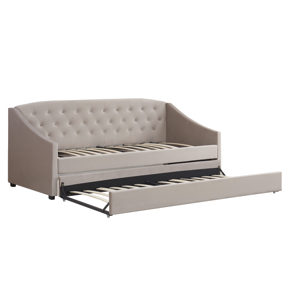 Rozkládací postel,  hnědošedá Taupe, ALODA