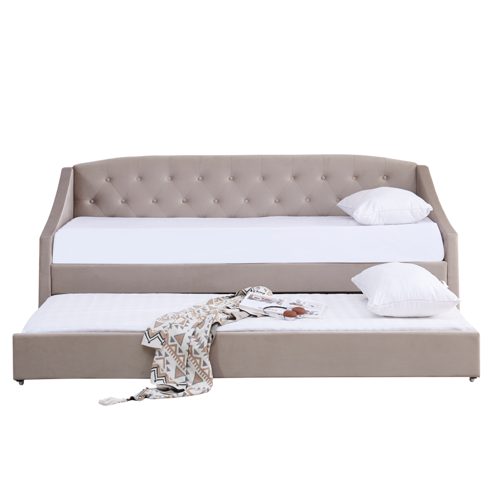 Rozkládací postel,  hnědošedá Taupe, ALODA