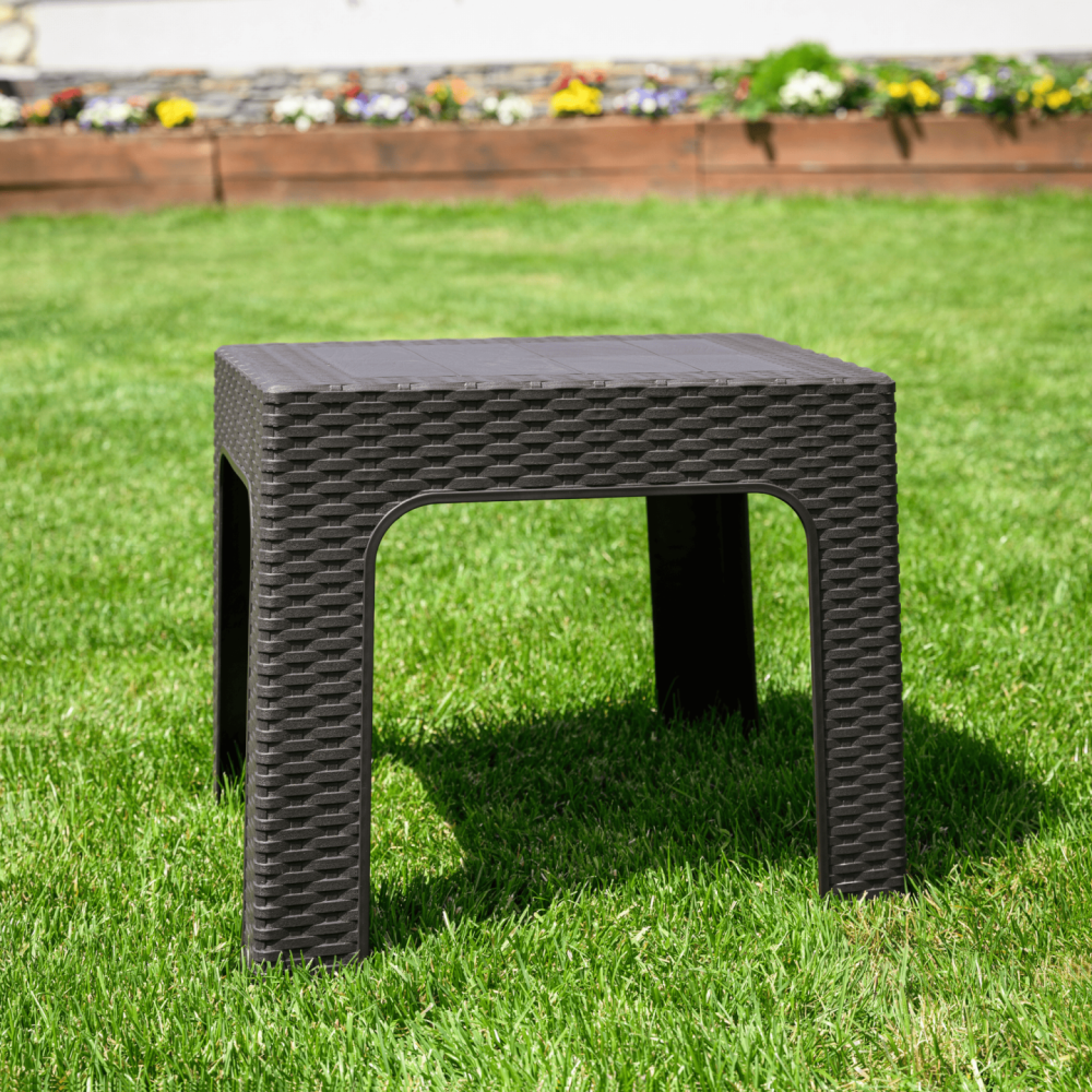 Zahradní odkládací stolek, hnědá, ZAMA